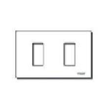 8000-PLACCA 2F SCATTO ALLUMINIO BIANCO - VIMAR 08636.Z - VIMAR 08636.Z product photo