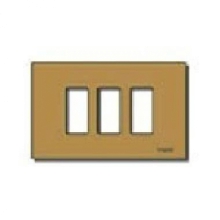 PLACCA 3 FORI SCATTO ALLUMINIO BRONZO - VIMAR 08637.BR product photo