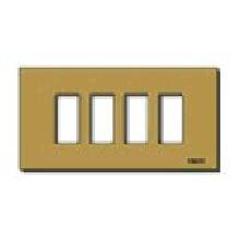 8000-PLACCA 4F SCATTO ALLUMINIO BRONZO - VIMAR 08638.BR - VIMAR 08638.BR product photo