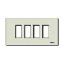 8000-PLACCA 4F SCATTO ALLUMINIO ORO - VIMAR 08638 - VIMAR 08638 product photo