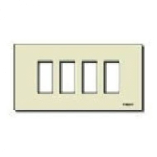 PLACCA 4 MODULI RESINA SCATTO AVORIO - VIMAR 08638.A product photo