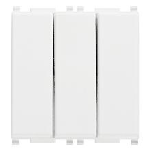 PLANA-TRE INTERRUTTORI 1P 20AX ILLUMIN.BIANCO - VIMAR 14003 - VIMAR 14003 - VIMAR 14003 product photo
