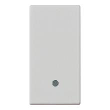 COPRITASTO 1 MODULO ILLUMINABILE ANELLO SILVER SERIE PLANA - VIMAR 14021.SL product photo