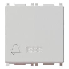 PLANA-PULSANTE SET/RESET X CHIAM.EMERG.SILVER - VIMAR 14183.SL product photo