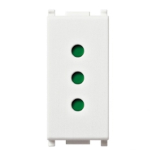 PRESA 2P+T 10A P11 BIANCO SERIE PLANA - VIMAR 14201 product photo