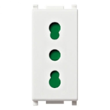 PRESA BIPASSO 16A BIANCA SERIE PLANA - VIMAR 14203 product photo