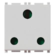 PLANA-PRESA SICURY 2P+T 16A STD.INGLESE SILVER - VIMAR 14218.SL product photo