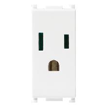 PLANA-PRESA SICURY 2P+T 15A 127V STD USA+SASO BIAN - VIMAR 14242 - VIMAR 14242 product photo