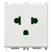 PLANA-PRESA SICURY 2P+T 16A USA+EU POLAR.BIANCO - VIMAR 14248 - VIMAR 14248 - VIMAR 14248 product photo