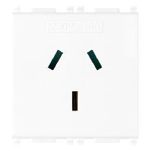 PLANA-PRESA SICURY 2P+T 10A STD.AUSTRALIA BIANCO - VIMAR 14261 - VIMAR 14261 - VIMAR 14261 product photo
