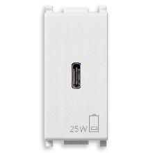 ALIMENTATORE USB C PD 25W BIANCO - VIMAR 14292.C.25 product photo