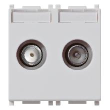 PLANA-PRESA TV-RD-SAT DIR.2 USC.1DB SILVER - VIMAR 14302.01.SL - VIMAR 14302.01.SL product photo