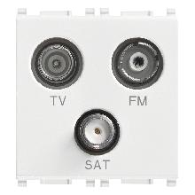 PLANA-PRESA TV-RD-SAT DIR.3 USC.1DB BIANCO - VIMAR 14303 - VIMAR 14303 product photo