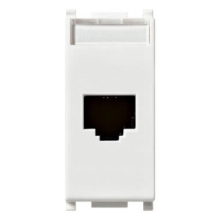 PRESA RJ45 NETSAFE CAT5E UTP BIANCO SERIE PLANA - VIMAR 14338.8 product photo