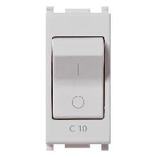PLANA-INTERR.MT 1P+N C10 120-230V 1,5KA SILVER - VIMAR 14405.10.SL - VIMAR 14405.10.SL product photo