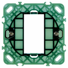 SUPPORTO 1 MODULO + GRIFFE PER SCATOLE TONDE SERIE PLANA - VIMAR 14601 product photo