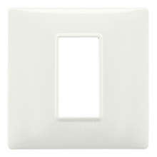 PLACCA 1 POSTO PER SCATOLA TONDA VIMAR PLANA COLORE AVORIO - VIMAR 14641.02 product photo
