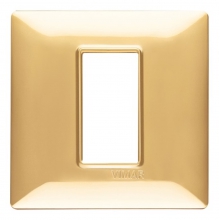 PLANA-PLACCA 1M TECNOPOLIIM.ORO LUCIDO - VIMAR 14641.24 - VIMAR 14641.24 product photo