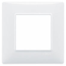PLACCA 1 POSTO PER SCATOLA TONDA VIMAR PLANA COLORE BIANCO - VIMAR 14642.01 product photo
