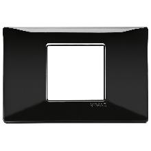 PLACCA 2 MODULI CENTRALI NERO - VIMAR 14652.05 - VIMAR 14652.05 product photo