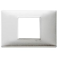 PLANA-PLACCA 2M.CENTR.METALLO ALLUMINIO SPAZZOLATO - VIMAR 14652.81 - VIMAR 14652.81 product photo