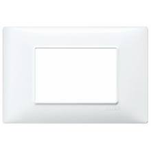 PLACCA 3 MODULI SERIE PLANA COLORE BIANCO - VIMAR 14653.01 product photo