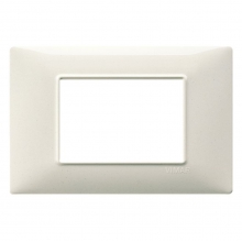 PLACCA 3 MODULI SERIE PLANA COLOREBIANCO GRANITO - VIMAR 14653.06 product photo