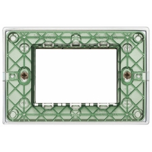 PLACCA 3 MODULI SERIE PLANA COLORE TRASPARENTE REFLEX ARIA - VIMAR 14653.42 product photo