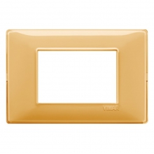PLACCA 3 MODULI SERIE PLANA COLORE REFLEX AMBRA - VIMAR 14653.43 product photo