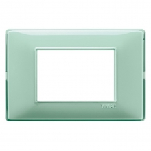 PLACCA 3 MODULI SERIE PLANA COLORE REFLEX MENTA - VIMAR 14653.44 product photo