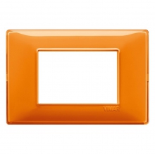 PLACCA 3 MODULI SERIE PLANA COLORE REFLEX ARANCIO - VIMAR 14653.48 product photo