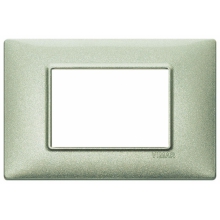 PLACCA 3 MODULI SERIE PLANA COLORE VERDE METALLIZZATO - VIMAR 14653.72 product photo