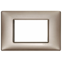 PLACCA 3 MODULI SERIE PLANA COLORE NICHEL PERLATO - VIMAR 14653.74 product photo