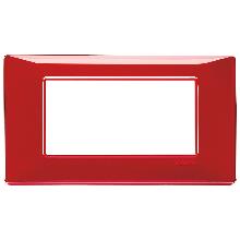 Placca 4 Moduli Reflex Rubino Vimar Plana 14654.51 - VIMAR 14654.51 product photo