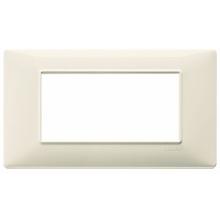 PLACCA 4 MODULI SERIE PLANA COLORE BEIGE - VIMAR 14654.03 product photo