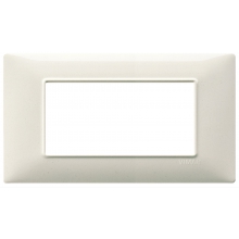 PLACCA 4 MODULI SERIE PLANA COLORE BIANCO GRANITO - VIMAR 14654.06 product photo