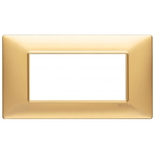 PLACCA PLANA 4 MODULI TECNOPOLIMERO ORO OPACO - VIMAR 14654.25 product photo