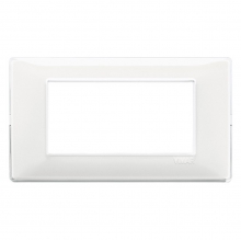PLACCA 4 MODULI SERIE PLANA COLORE REFLEX NEVE - VIMAR 14654.41 product photo