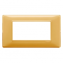 PLACCA 4 MODULI SERIE PLANA COLORE REFLEX AMBRA - VIMAR 14654.43 product photo
