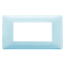 PLACCA 4 MODULI SERIE PLANA COLORE REFLEX ACQUA - VIMAR 14654.45 product photo