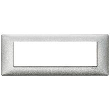 PLACCA 7 MODULI SERIE PLANA COLORE ARGENTO METALLIZZATO - VIMAR 14657.71 product photo
