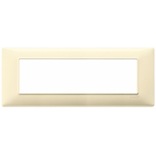 PLACCA 7 MODULI SERIE PLANA COLORE CREMA - VIMAR 14657.04 product photo