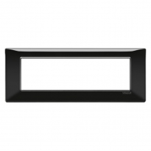 PLACCA 7 MODULI NERO VIMAR PLANA 14657.05 - VIMAR 14657.05 product photo