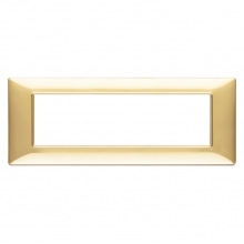 PLACCA 7 MODULI SERIE PLANA COLORE ORO LUCIDO - VIMAR 14657.24 product photo