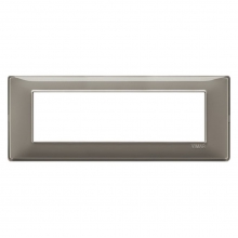 PLACCA 7 MODULI SERIE PLANA COLORE REFLEX CENERE - VIMAR 14657.40 product photo