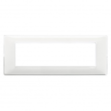PLACCA 7 MODULI SERIE PLANA COLORE REFLEX NEVE - VIMAR 14657.41 product photo