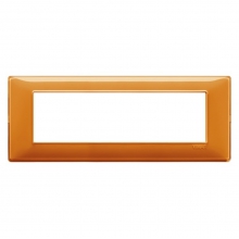 PLACCA 7 MODULI SERIE PLANA COLORE REFLEX ARANCIO - VIMAR 14657.48 product photo