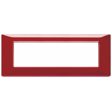 Placca 7 Moduli Reflex Rubino Vimar Plana - VIMAR 14657.51 product photo