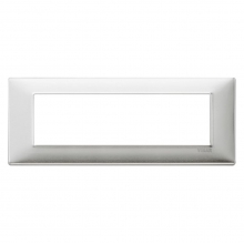 PLACCA 7 MODULI SERIE PLANA COLORE  ALLUMINIO SPAZZOLATO - VIMAR 14657.81 product photo