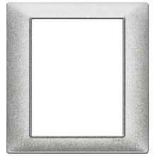 PLANA-PLACCA 8M (4+4) TECNOPOL.ARGENTO OPACO - VIMAR 14668.20 - VIMAR 14668.20 product photo